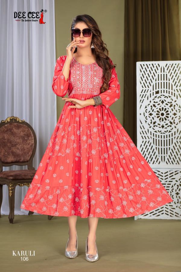 Deecee Karuli 1 Fancy Plain Anarkali Kurtis Collection